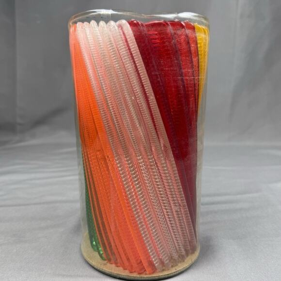 Vintage Placo Mademoiselle Translucent Hair Combs Plastic W/ Original Container main image 8